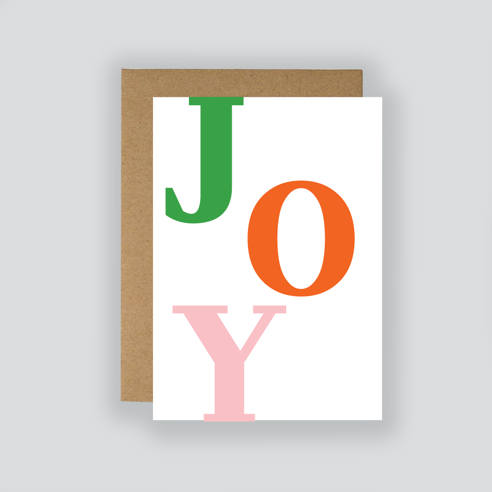 Set Of Colourful Christmas Cards - 5 Pack