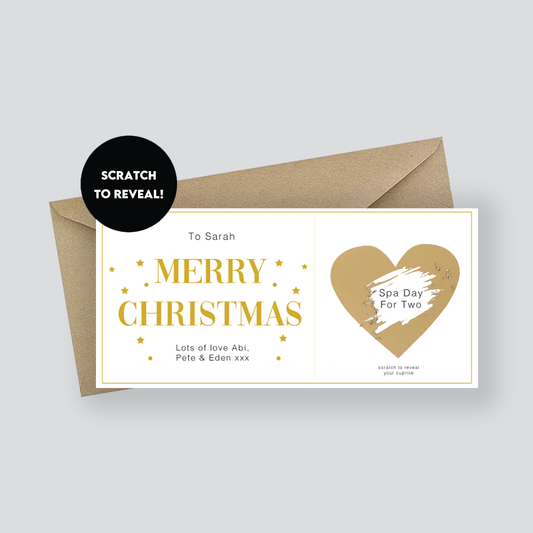 Personalised Christmas Scratch Card: Surprise Gift Reveal