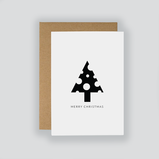 Monochrome Christmas Tree Card