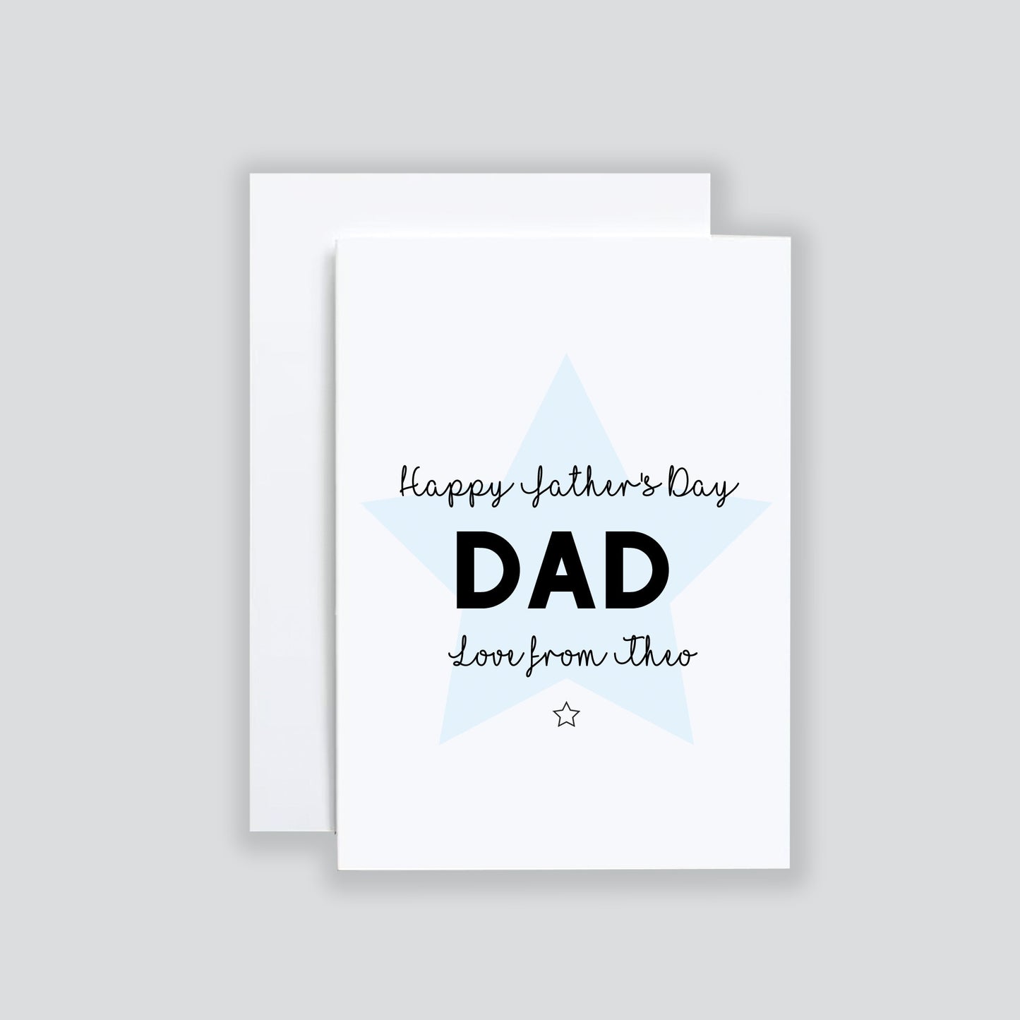 Fathers Day Card, Personalised Fathers Day Card For Dad, Simple Dad Birthday Card, Daddy Thank You Card For Special Dad