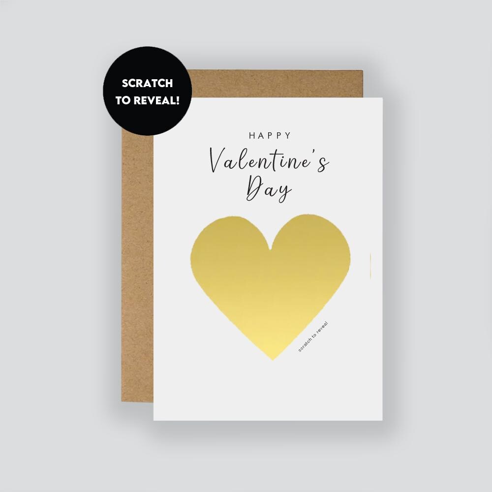 Personalised Valentine's Scratch Card Surprise Gift / Valentine's Day Gift / Surprise Gift / Surprise Scratch Reveal Ticket / Scratch Card