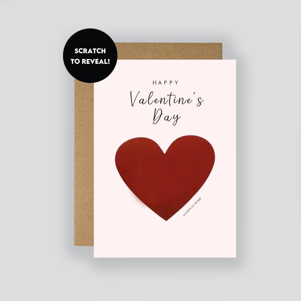 Personalised Valentine's Scratch Card: Surprise Gift Reveal
