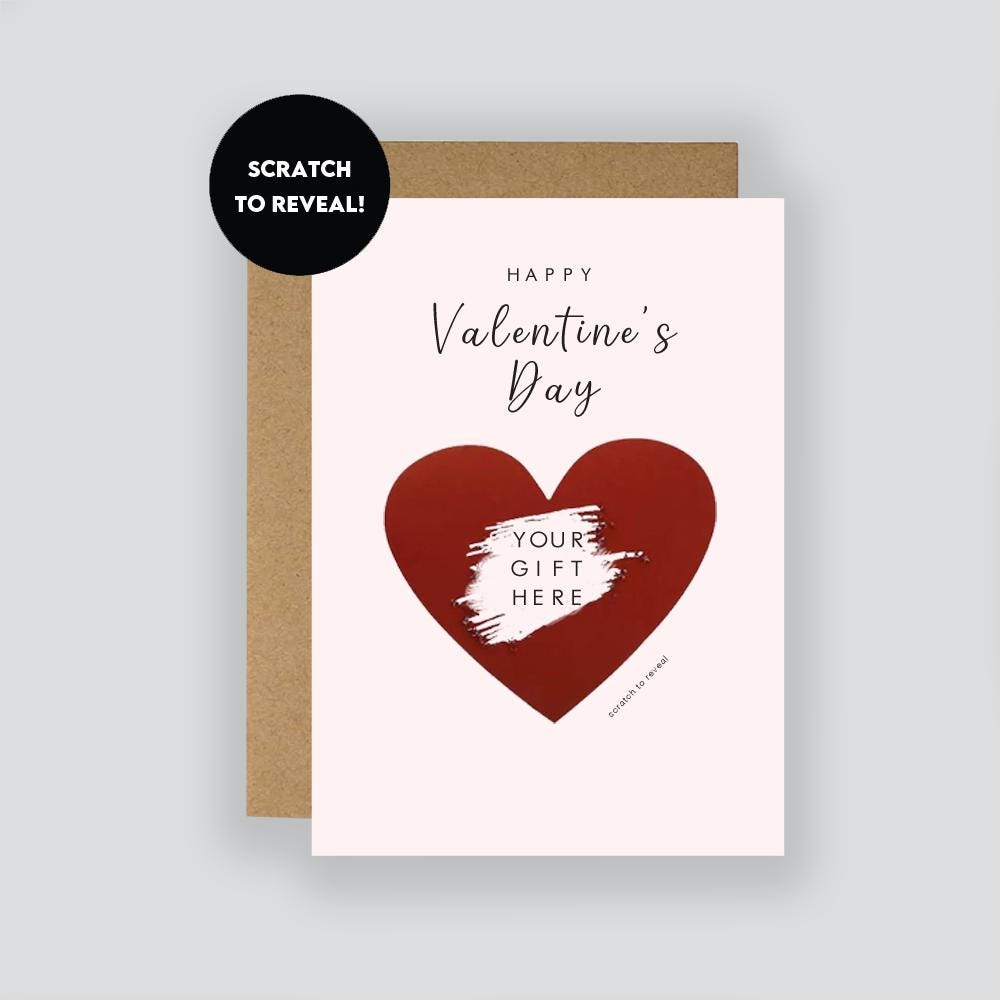 Personalised Valentine's Scratch Card: Surprise Gift Reveal