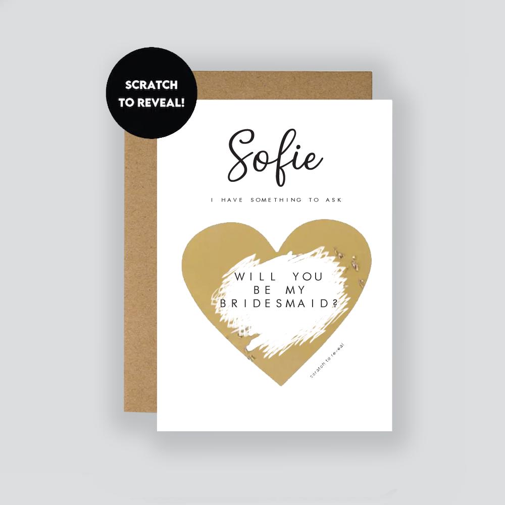 Bridesmaid Proposal Scratch Card: Surprise Reveal Gift