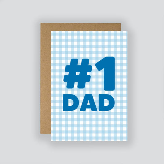 Personalised No. 1 Dad Card: Simple Father's Day Card