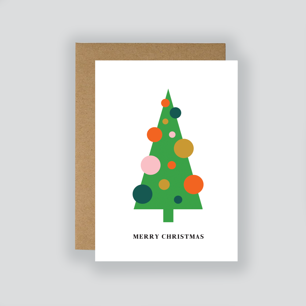 Set Of Colourful Christmas Cards - 5 Pack